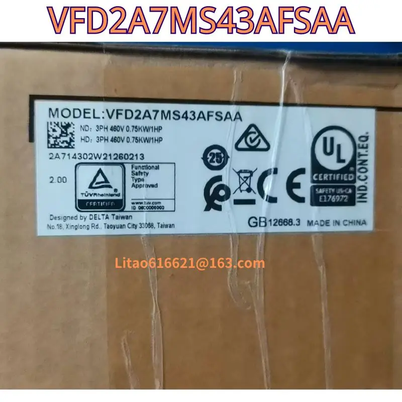 Convertidor de frecuencia original, nuevo, VFD2A7MS43AFSAA