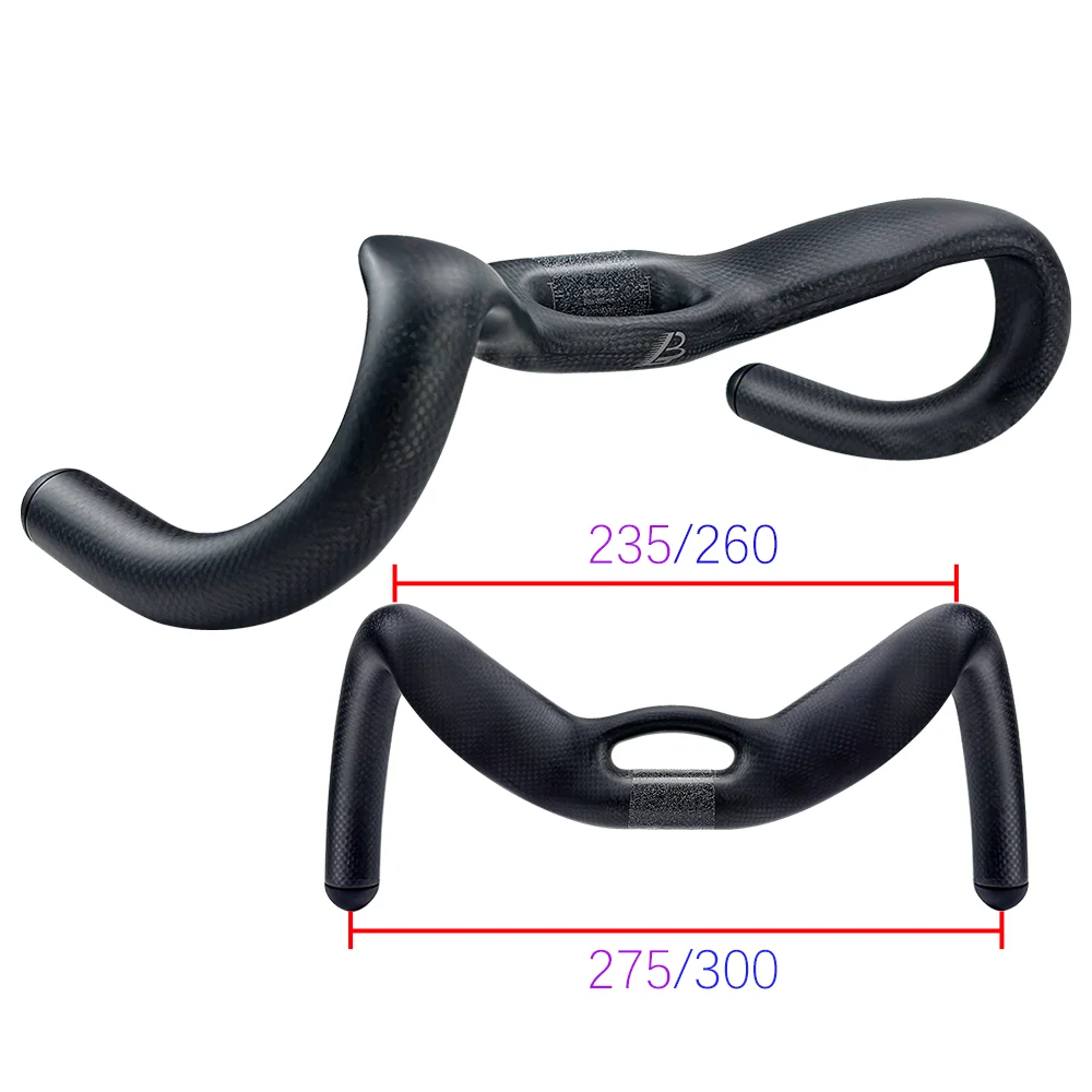 BALUGOE Hochfester Carbonfaser-Fahrradlenker für TT- und Sprint-Wettkämpfe, Breakwind-Lenker 31,8mm