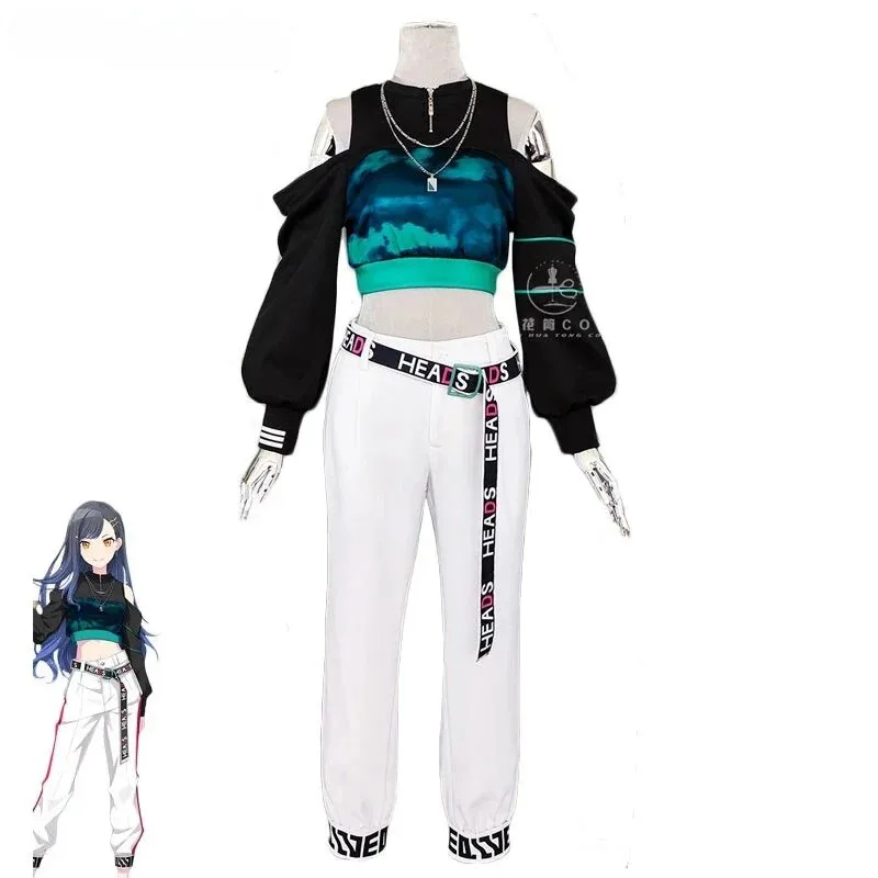 Disfraz de Anime Shiraishi An para mujer, sudaderas cortas a la moda, pantalones, collar, traje, ropa deportiva informal, ropa de Carnaval de Halloween