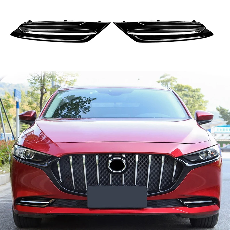 

2Pcs Front Bumper Fog Light Grille Cover Chrome Trim For Mazda 3 Axela 2020 Car Accessories