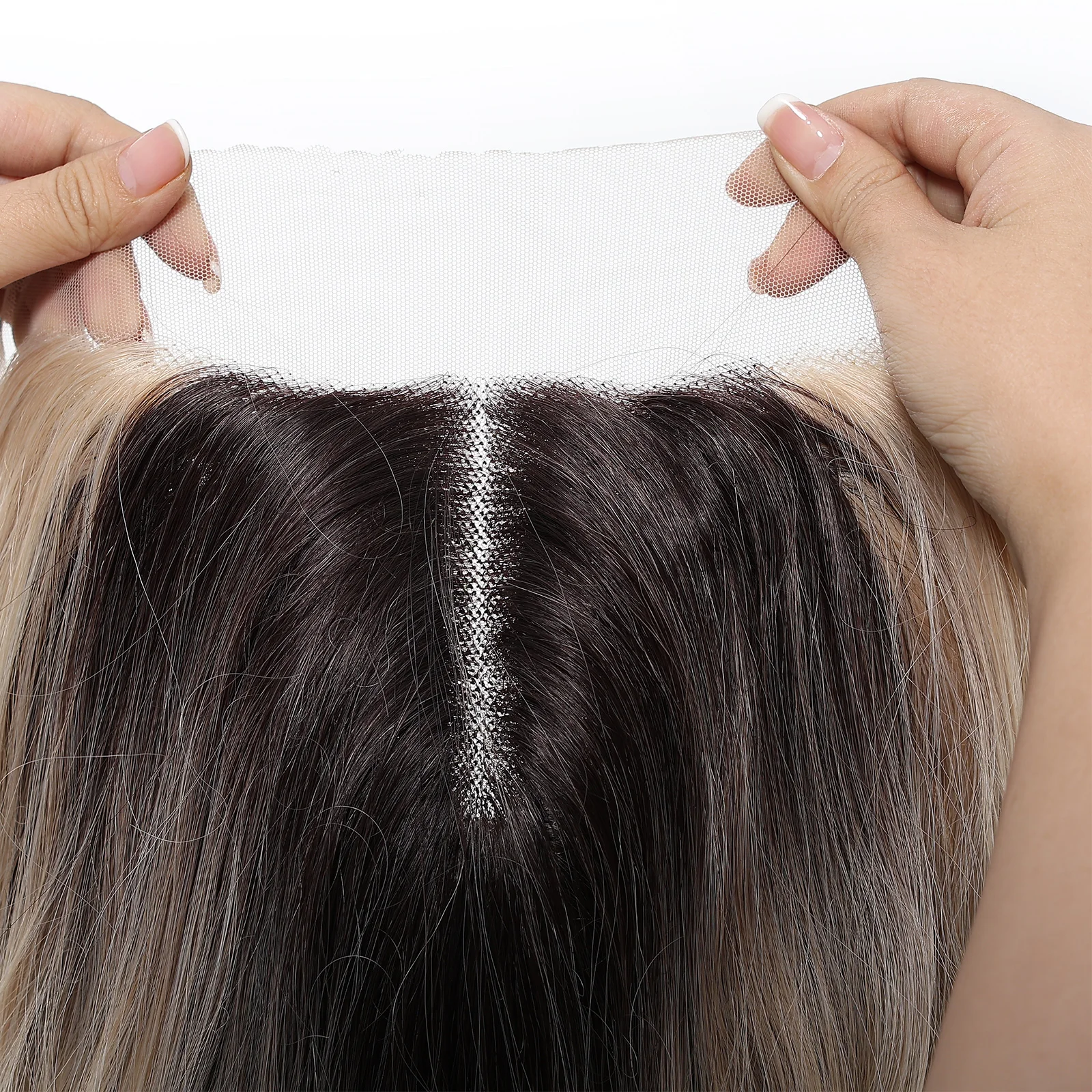 HAIRCUBE الدانتيل شعر مستعار أمامي أومبير شعر مستعار أشقر طبيعي للنساء جذور داكنة طويل مجعد شعر مستعار اصطناعي الجزء الأوسط الشعر ارتداء اليومي شعر مستعار