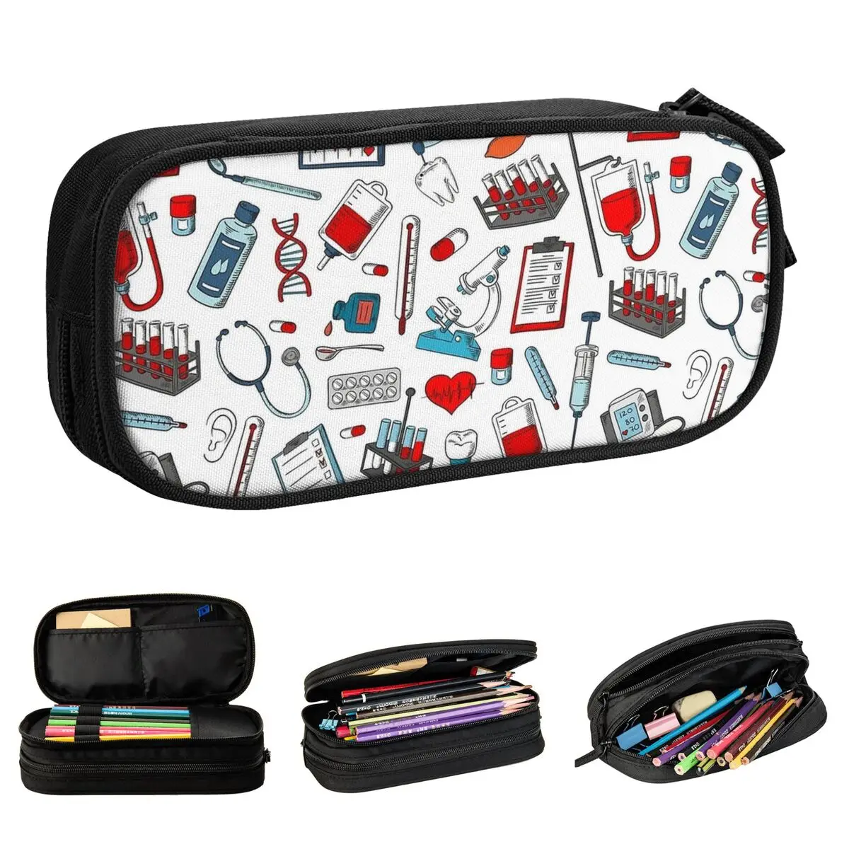 Nurse Tools Cartoon Pencil Case Classic Pen Bag Student Big Capacity School Supplies Gifts Pencil Pouch