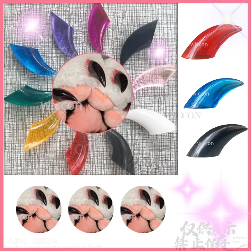 

Anime Cat Rabbit Dog Fox Fursuit Claws Nails Furry 11Colors 10pcs/set DIY Animal Cosplay For Halloween Accessories Customized