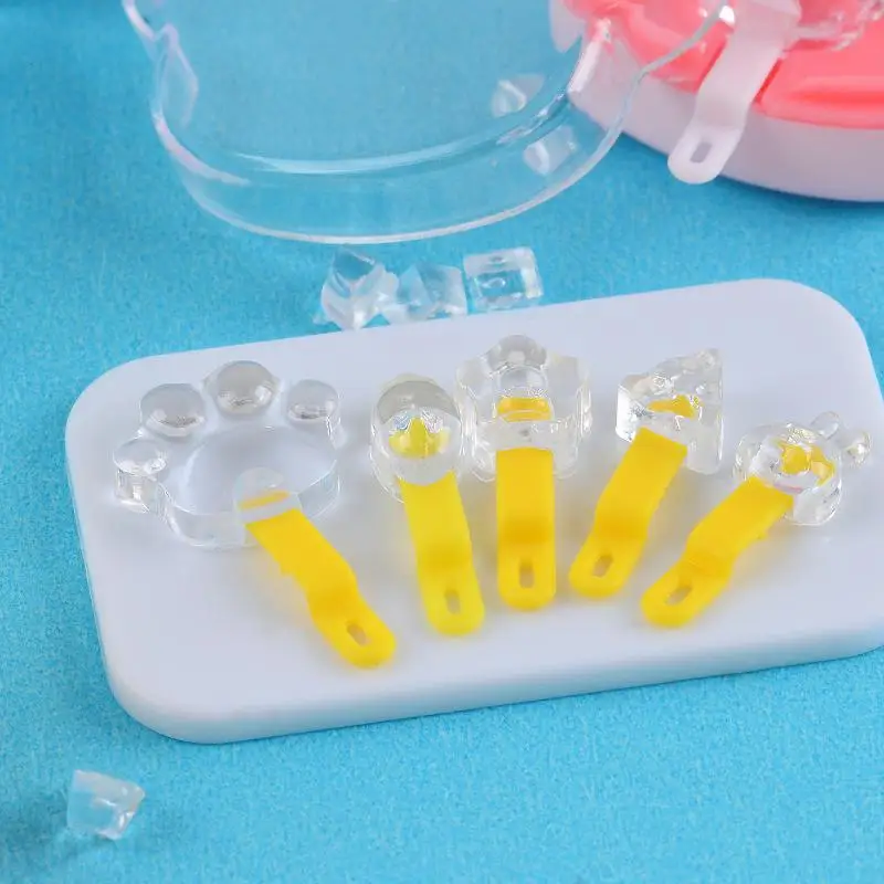 【BS】1 Set Mini Bear Paw Ice Cream Popsicle Model 1/6 Dollhouse Miniature Food Play Decoration For Doll Accessories Toys