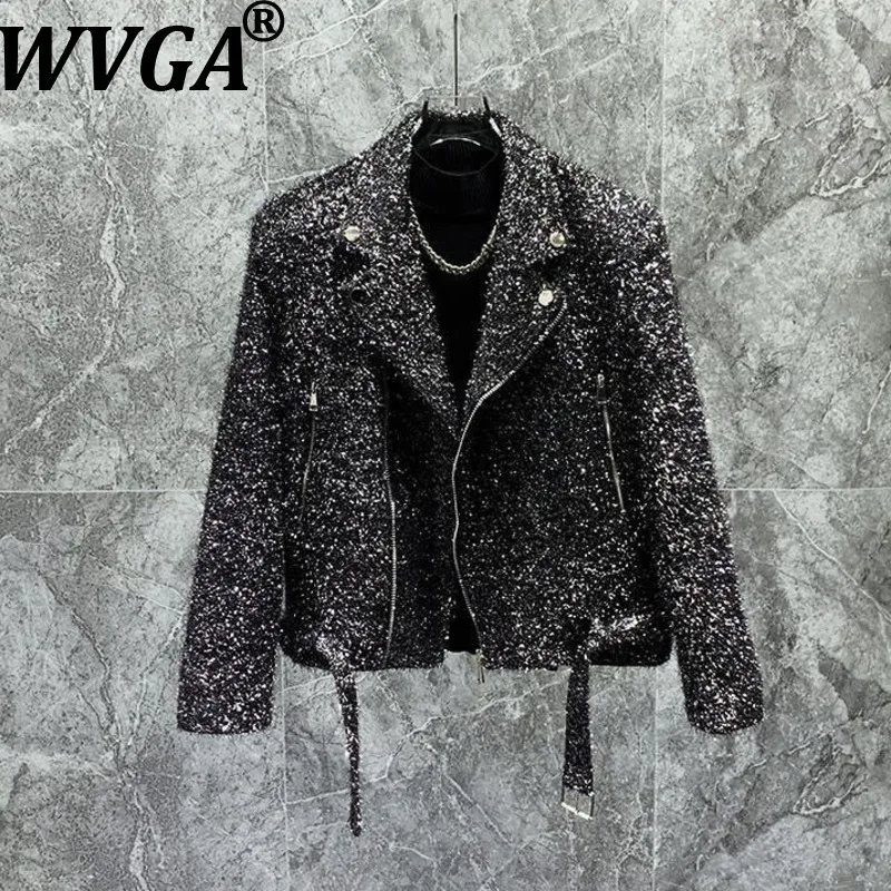 

WVGA Autumn Winter New Men Tide Bright Tassel Trendy Design Short Blazers Niche Chic Casual Korean Style Suit Jackets Ins W15410