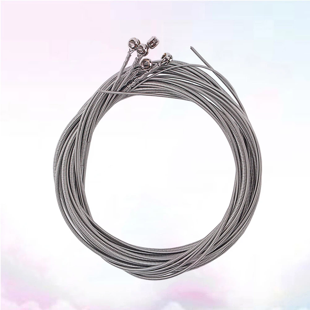

5 Pcs Stainless Steel Bass Strings Bass Guitar Parts Accessories Guitar String Gauge Bass Guitar Music Accessories (Silver)