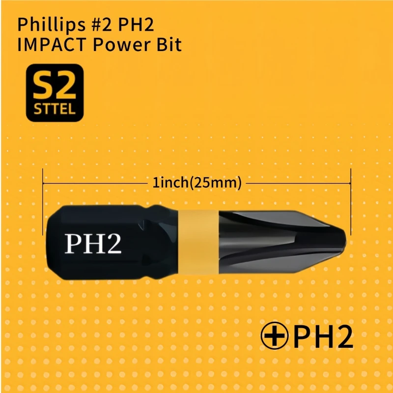 5-20Pcs PH2 25mm Magnetic Impact Screwdriver Drive Set Bits With Mini Storage Box Fasteners Power Tool Accessories