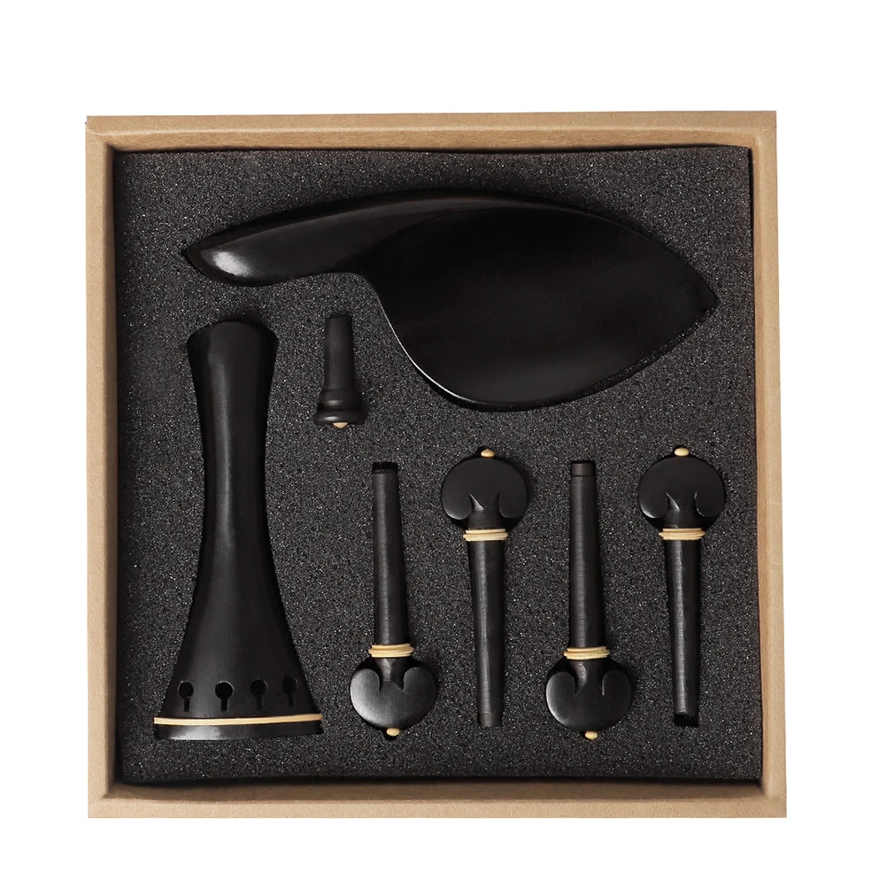 

Violin Tailpiece Fittings Accessories Wooden with Fine Tuners Suite 44 Spare Parts