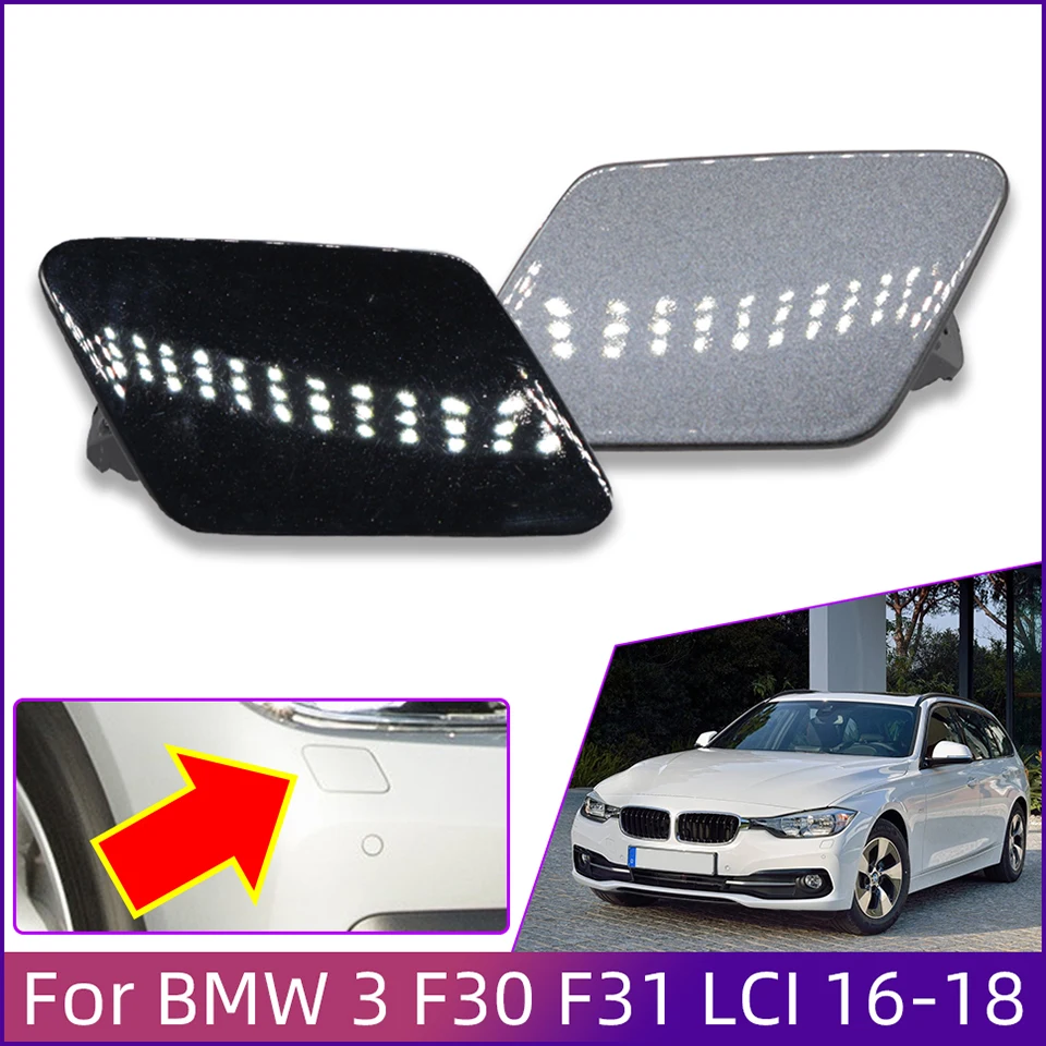 Washer Nozzle Cover Cap For BMW Series 3 F30 F31 Lci Ordinary Version 2016-2018 #51117427669 51117427670 Painted Trim Shell