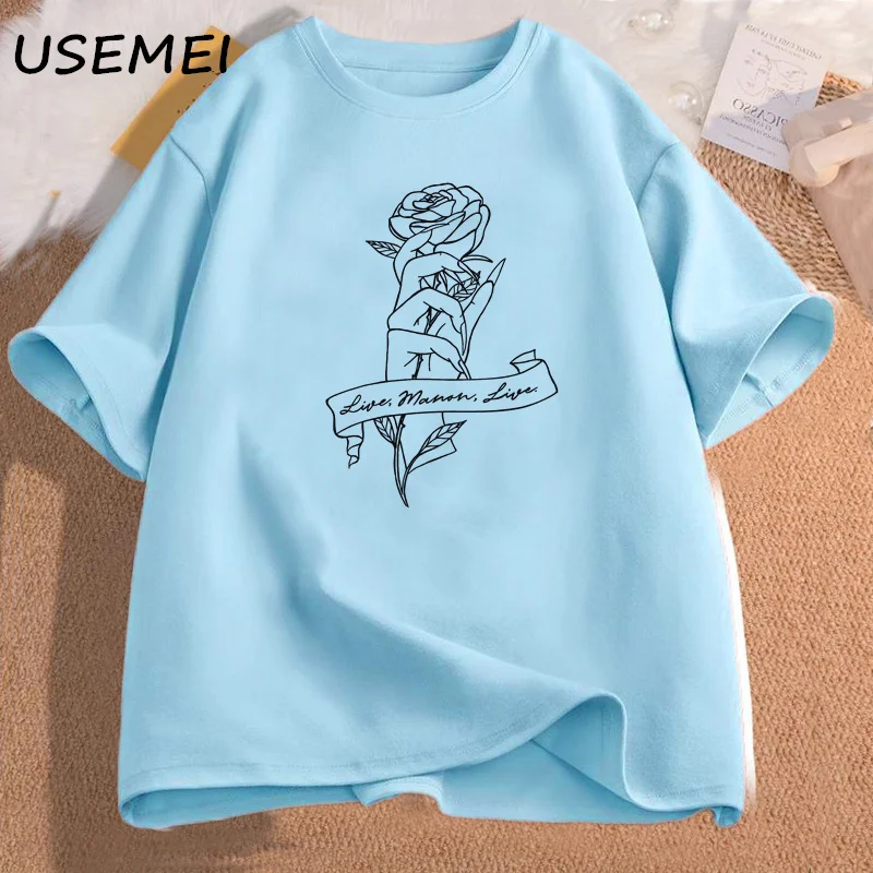 Throne of Glass Live T Shirt Manon Live Graphic T Shirts Women Vintage Sarah J Maas SJM Merch T-shirt Aesthetic Clothing Tops