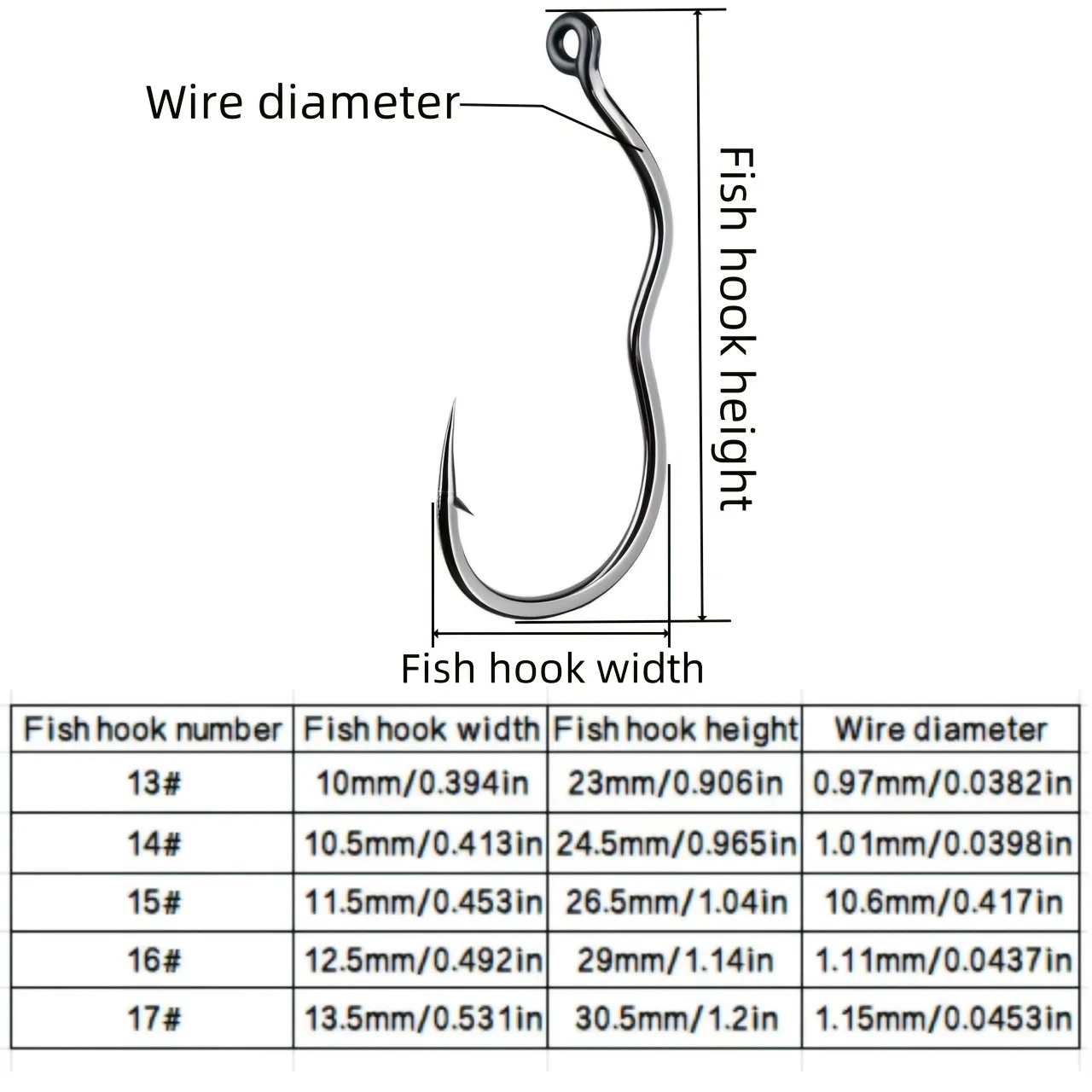 120 Stück Automatische Flip-Angelhaken, große Größe 13-17, nummerierte Baitcasting-Haken, Anti-Run Fisch-Meeresangelhaken-Set mit Widerhaken – Detail 2