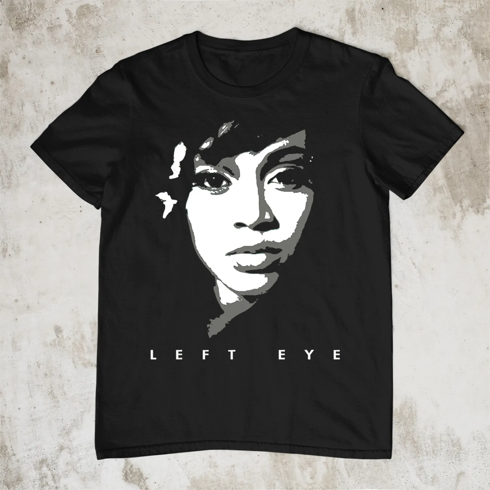 Lisa Lopes Left Eye Artwork Short Sleeve Black Unisex S-234XL T-Shirt EE047