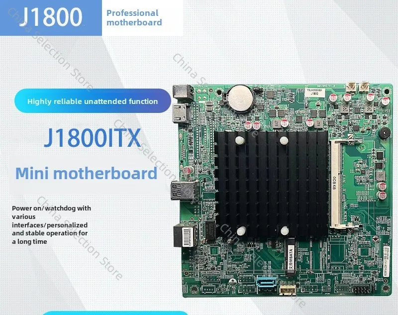 J1800 Industrial Control Main Board Fanless Low Power Consumption ITX Industrial Main Board DDR3 Simple Can Be Expanded