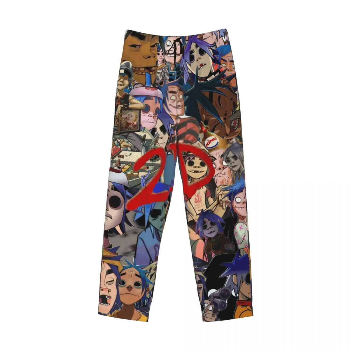 

Custom Music Band Gorillaz Pajama Pants Men Sleepwear Sleep Lounge Bottoms with Pockets