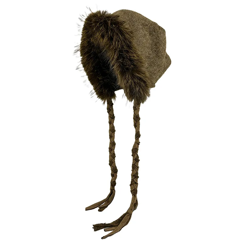 قبعات محبوكة دافئة سميكة جديدة للخريف والشتاء للنساء مضادة للبرد لحماية الأذن Skullies Beanies #2