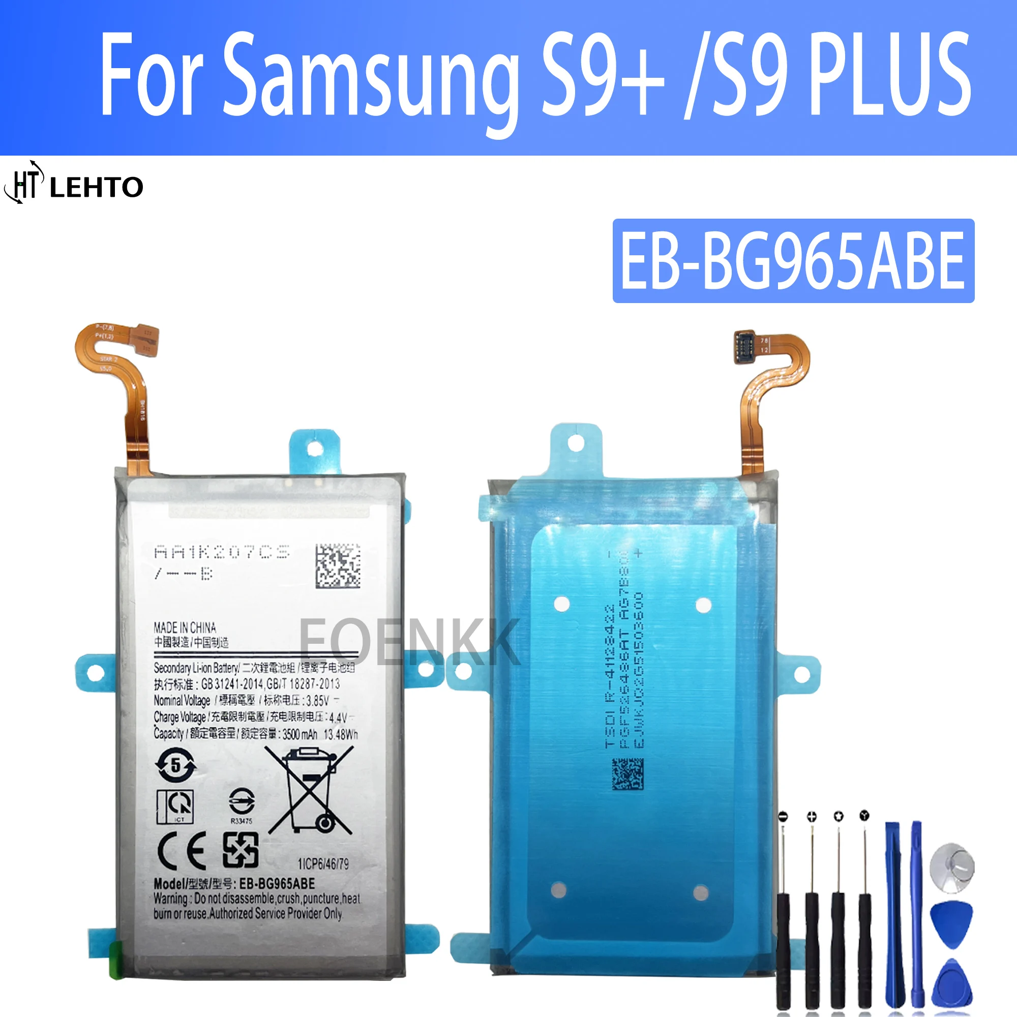 NEW Replacement Battery EB-BG965ABE For Samsung Galaxy S9 Plus S9+ SM-G965F G9650 G965DS G965U G965W Phone Battery 3500mAh