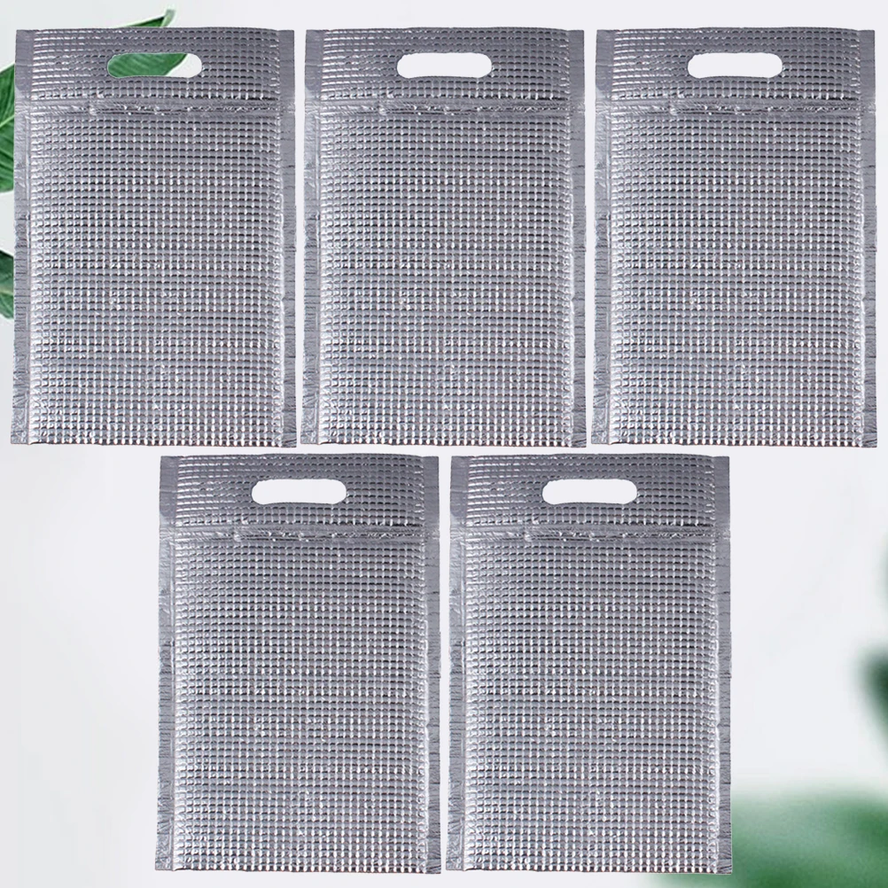 

5PCS Insulation Bag Thermal Bags for Food Storage Heat Preservation Lightweight EcoFriendly Portable Lunch Pouch Home Restaurant
