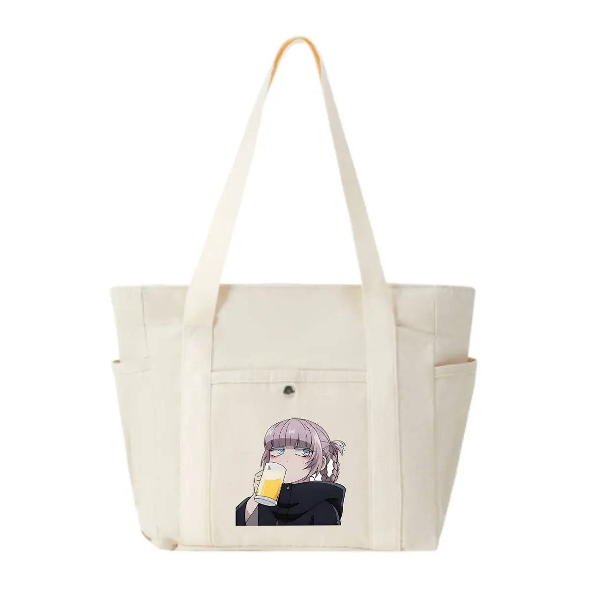 

Call of the Night Nazuna Beer унисекс Регулируемая винтажная практичная холщовая сумка Студенческая сумка для покупок