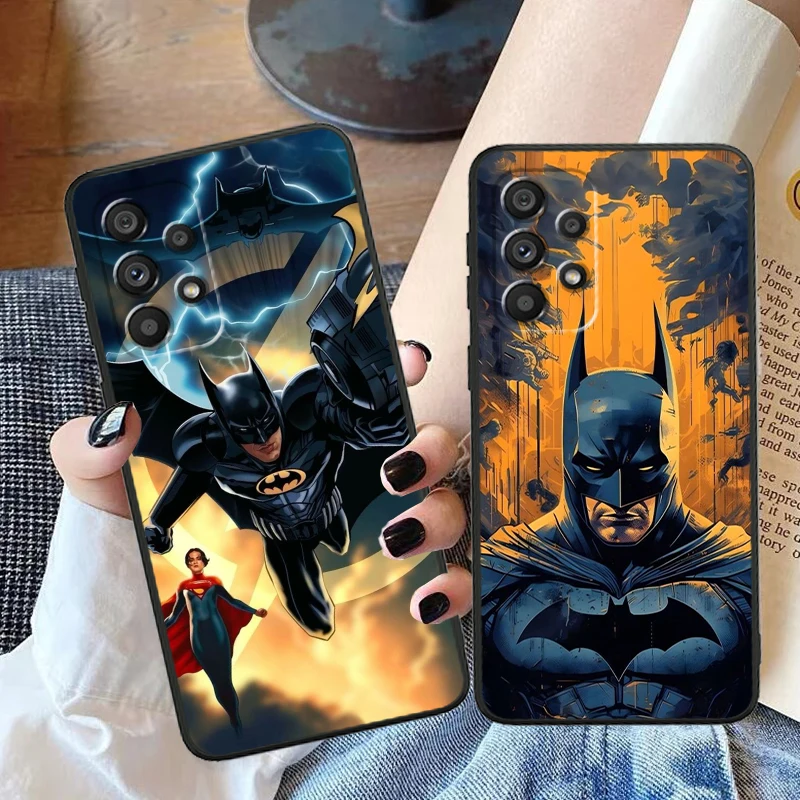 B-Batmans Cartoon Cute For Samsung Note 20 10 Ultra Plus A31 A14 A12 A70 A34 A25 A04 A05 A15 A24 5G Black Soft Phone Case