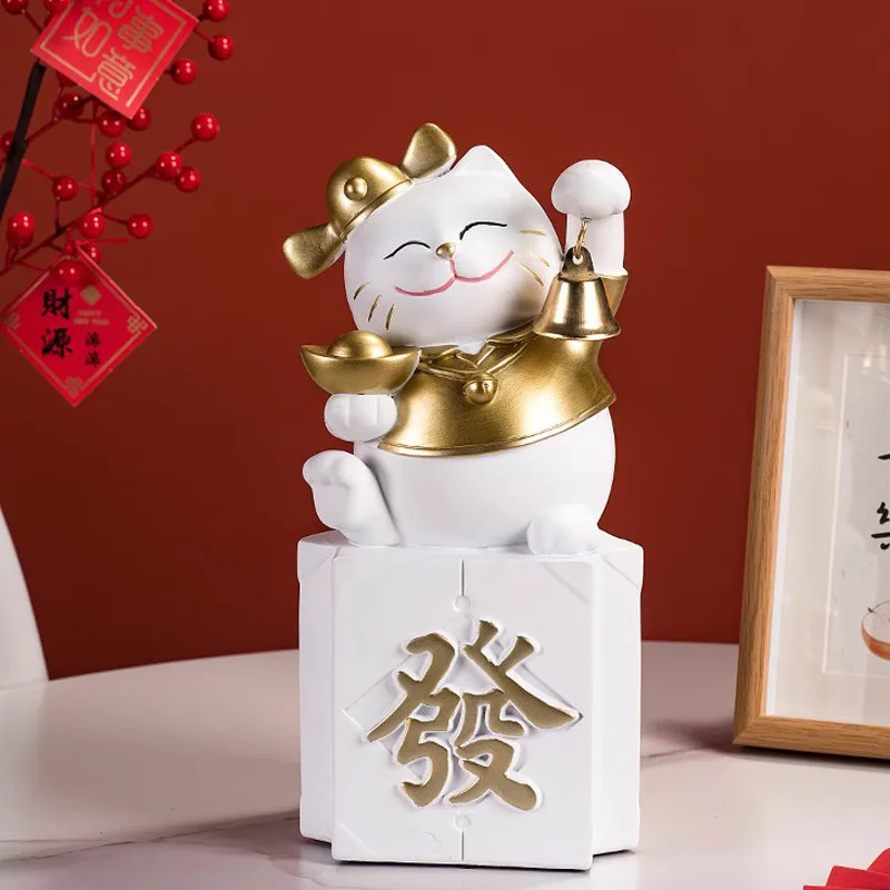 

Creative lucky cat opening ornament front desk checkout page wine cabinet decoration entrance desktop ornament housewarming gift