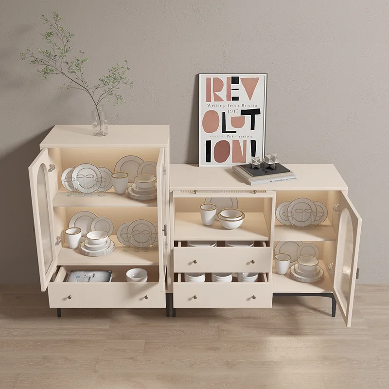 LMM Kitchen Cabinet Combination Storage Tableware Living Room Storage Double Door Locker