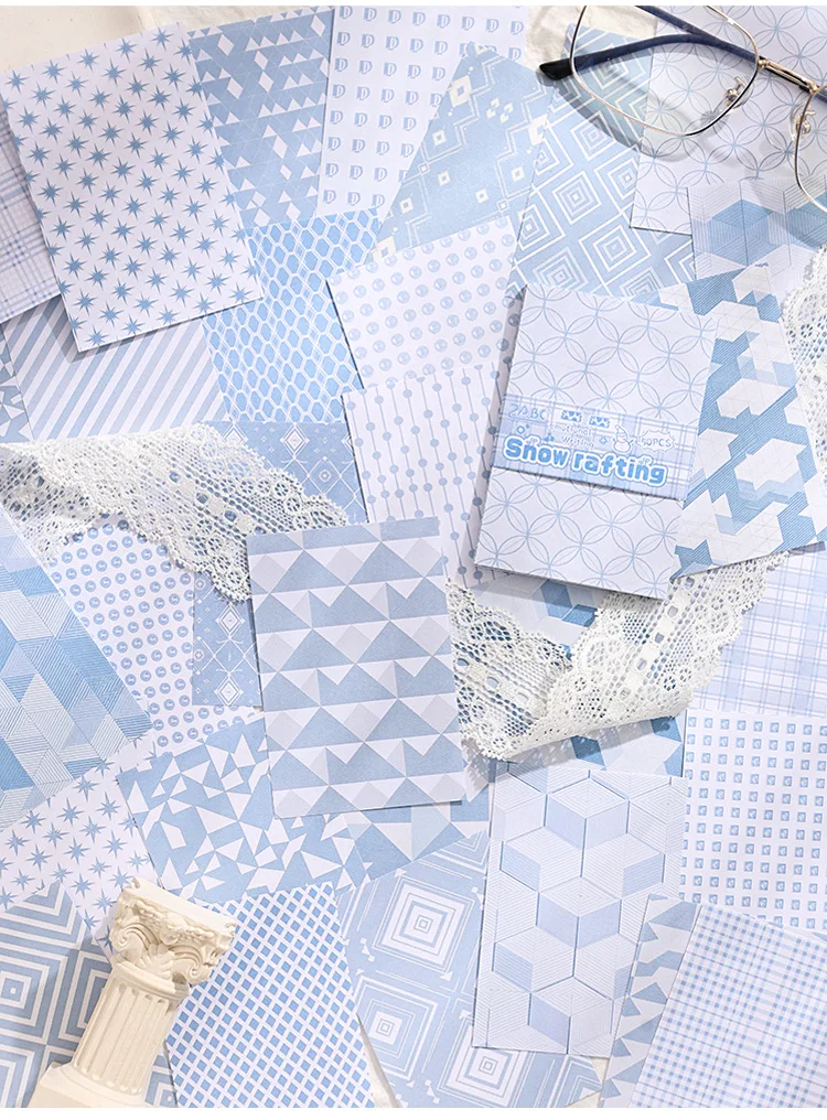 Nicht-Klebende Vintage Notizblöcke für Journaling Retro Dekorative Papierbögen Ästhetisches Schreibwaren-Set für Scrapbooking & DIY-Basteln – Detail 7