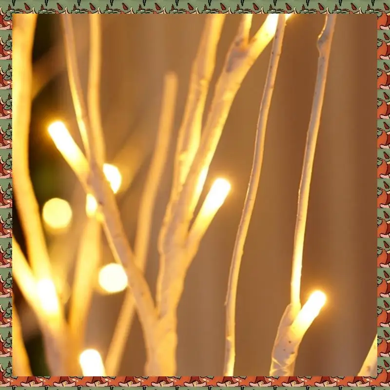 

Tabletop Tree, White Tree With LED Lights, Warm White Small Tree Lights Battery Powered Timer, Lighted Tree Durable Easy To Use