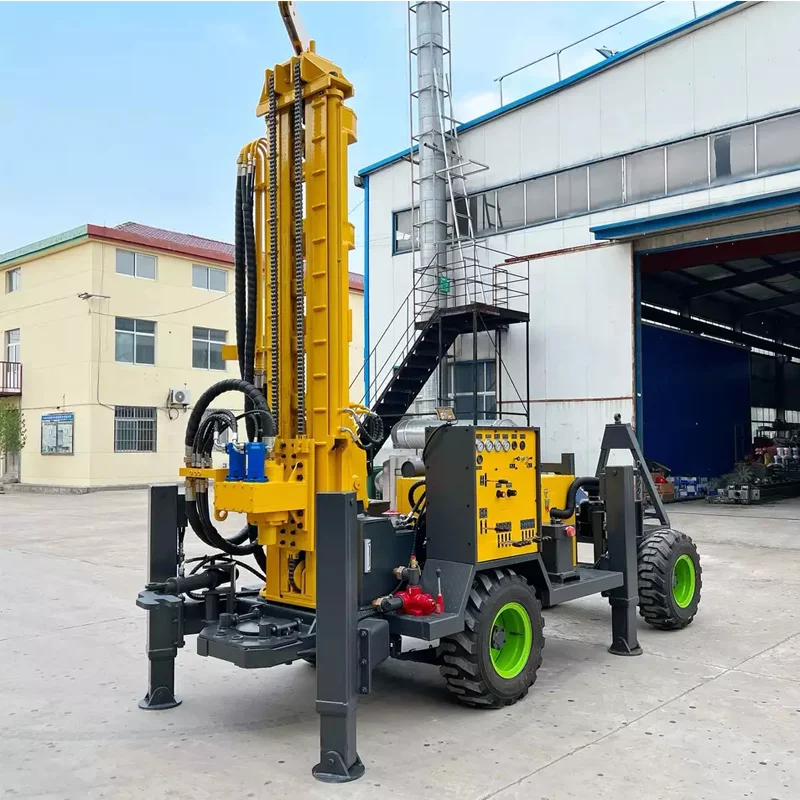 180M Deep Portable Diesel Hydraulic Water Well Rotary Drilling Rig Pneumatic Borehole Water Well Drilling Machine For Sale