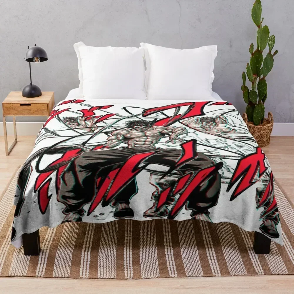 

Yujiro Hanma Best Moment! (Version 2) Throw Blanket Modern Design Soft Blanket for Home Decor