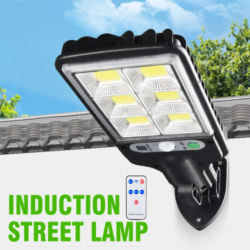 1PC LED Solar Outdoor Waterproof Solar Garden Light Security Lighting Wall Lamp Motion PIR Sensor Solar Lamp With Remote