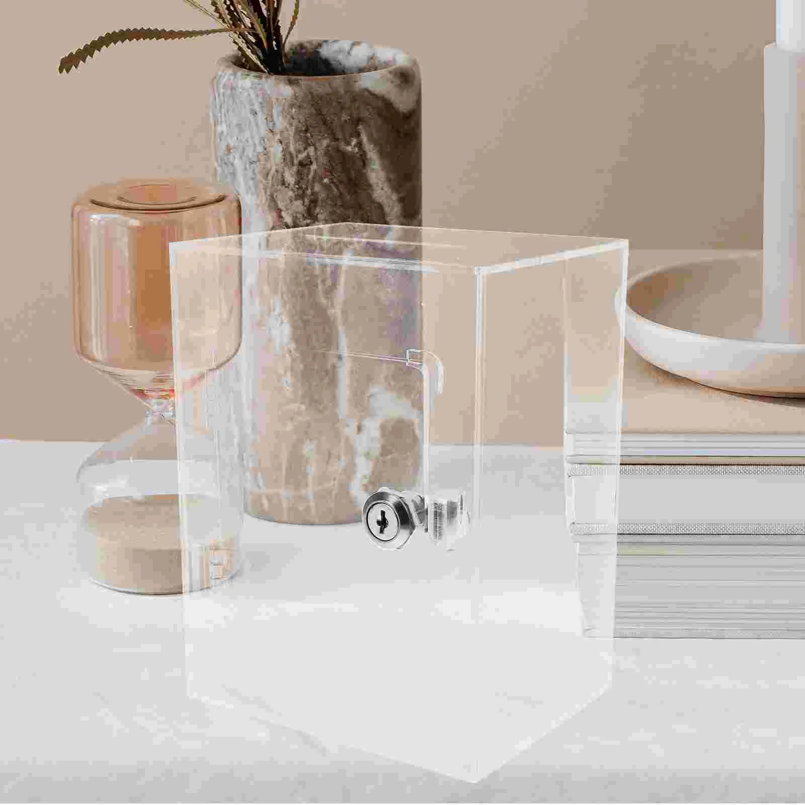 Transparent Piggy Bank Banks for Adults Acrylic Kids Boys Baby Notes Girls Gift Holder Alloy Clear Child