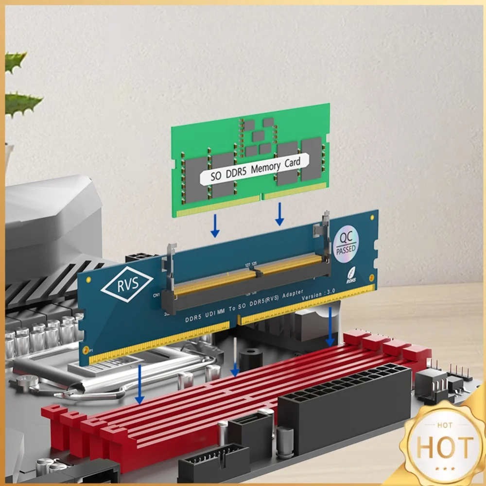 DDR5 SO-DIMM Gaming Laptop RAM Memory Module Overcurrent Protection Laptop To Desktop SO-DIMM To PC DIMM Card for Laptop Desktop