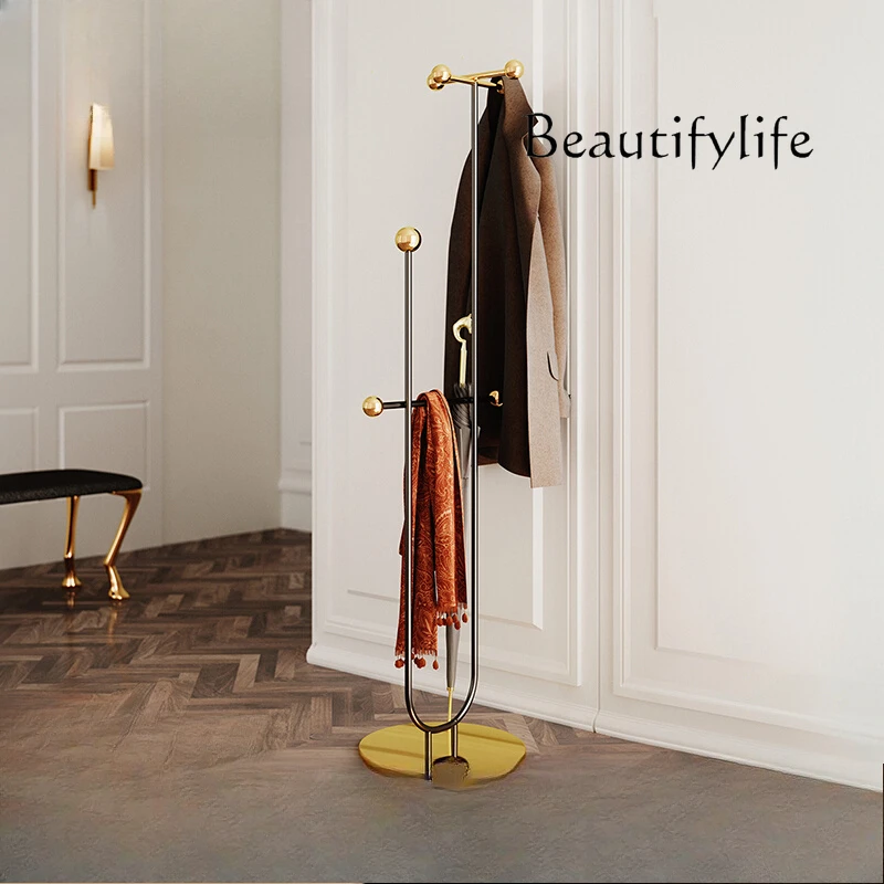 

Floor pole storage coat rack bedroom living room hanger entrance light luxury simple modern