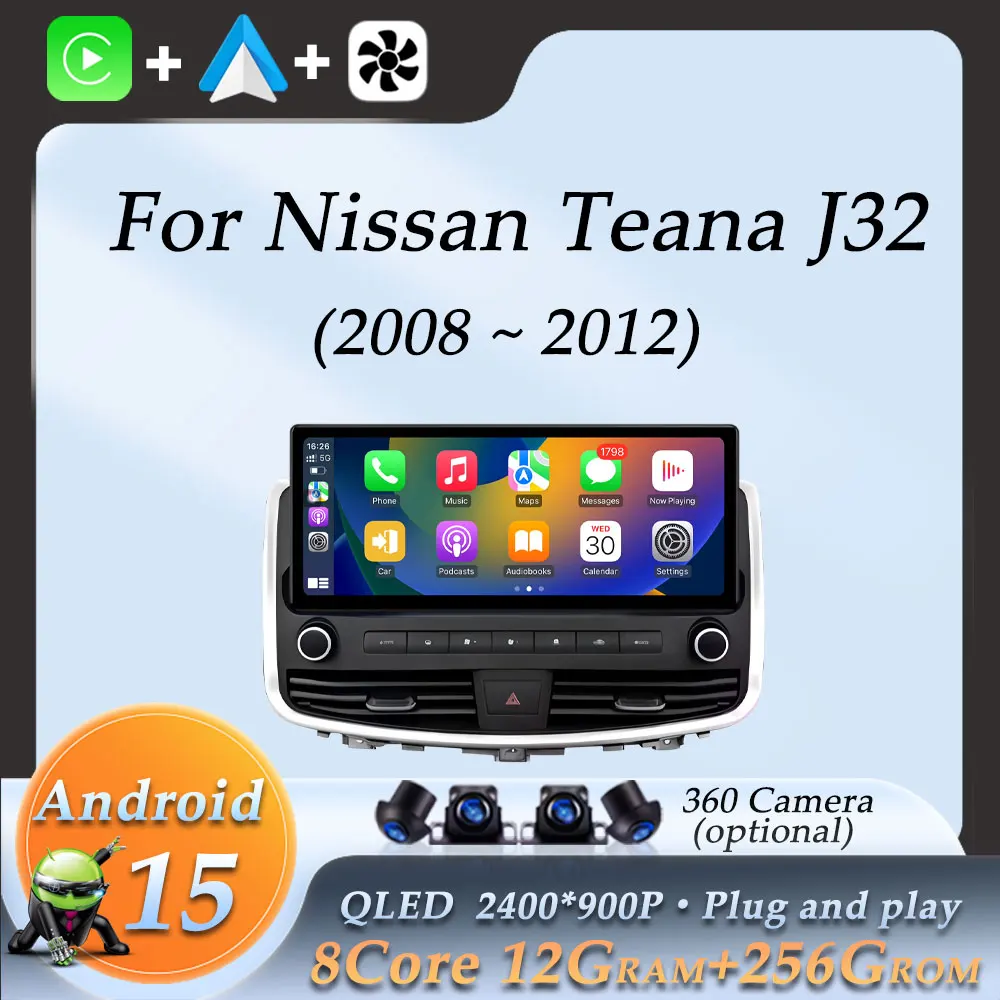 Wireless CarPlay GPS Navigation for Nissan Teana J32 2008 - 2012 Car Radio Audio Video Multimedia Player DSP Stereo Bluetooth 4G