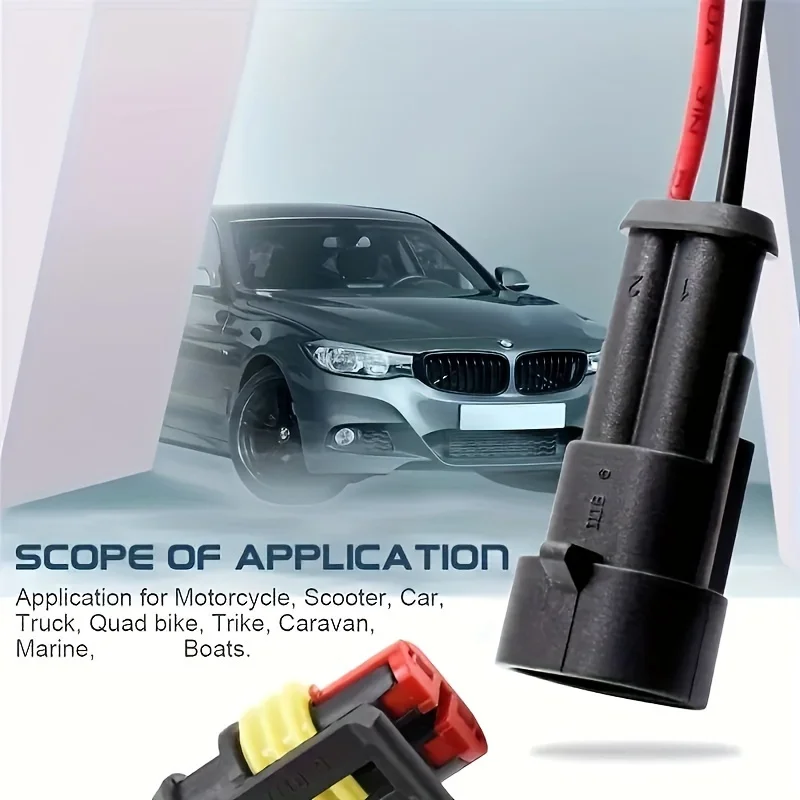 

10pcs/5pairs 2 Pin Way Electrical Wire Connector, 18AWG Male Female Plug Socket, Quick Disconnect Wire Connectors for Car, Truck