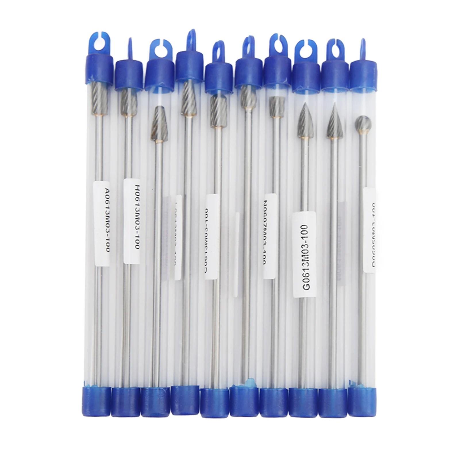 

10pcs Carbide Rotary Burr Set 3mm Shank Multifunction Grinding Burr Files for Aviation Automobile Ship
