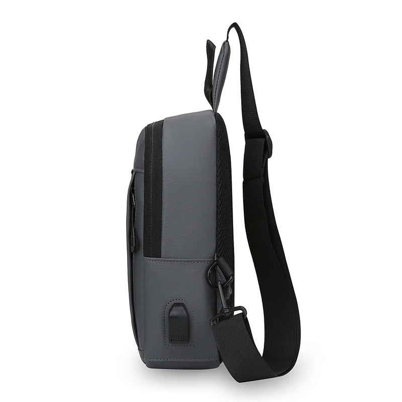 Usb حقيبة كروسبودي الرجال الترفيه في الهواء الطلق المشي لمسافات طويلة دراجة حقيبة كتف مقاوم للماء حقيبة رافعة رياضية ، حقيبة السفر ، حقيبة صدر للرجال