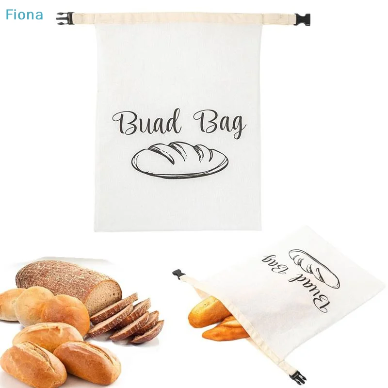 ✔Beeswax Bread Bag With Snap Buckle Dough Preservation Pouch Reusable Bakery Bread Storage Bags For Kitchen Freezer Dining Room