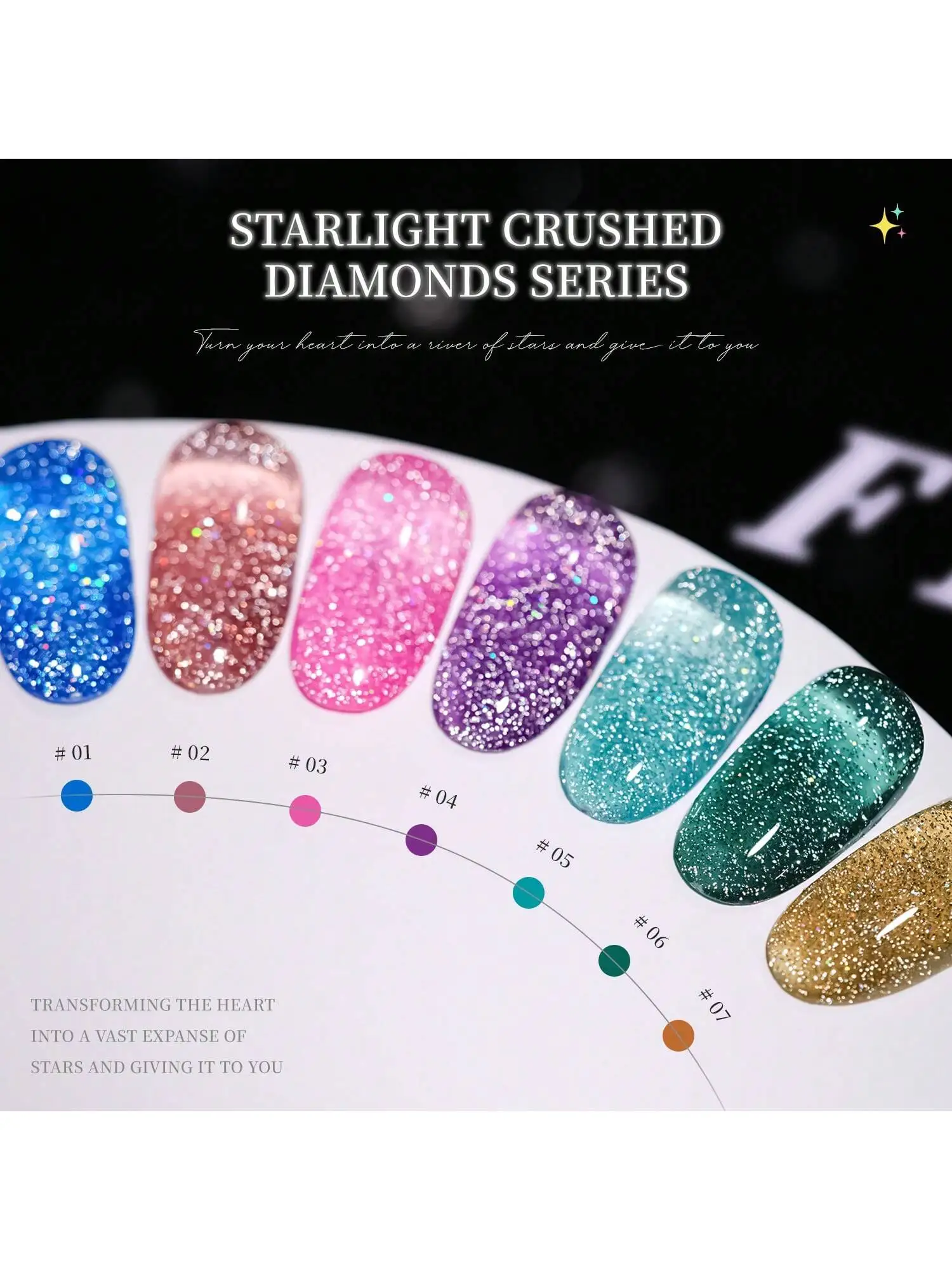 1 قطعة 10 مللي طلاء أظافر لامع عاكس مبهر - طلاء أظافر ثلاثي الأبعاد بدون مسح بالأشعة فوق البنفسجية LED #1