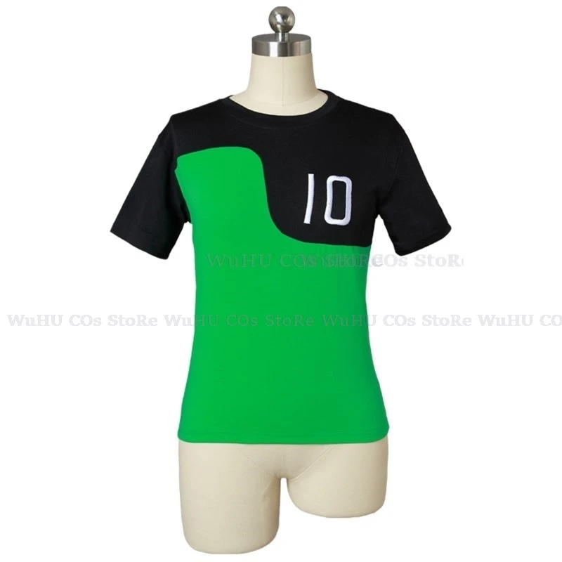 Ben Cosplay Tennyson 10 Kostuum Jas Groen Jasje Kids Jongens Meisjes Katoenen Rits Up Groene Overjas Casual Tops T-Shirts Voor Volwassenen