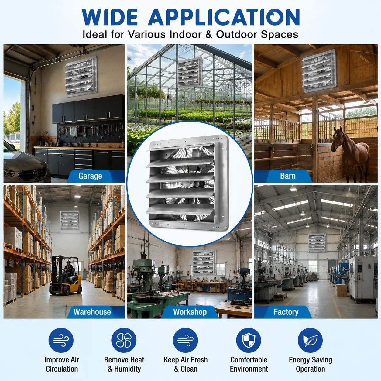 20 24 Inch Automatic Louver Ex - Exhaust Fan Industrial ulasan dan harga