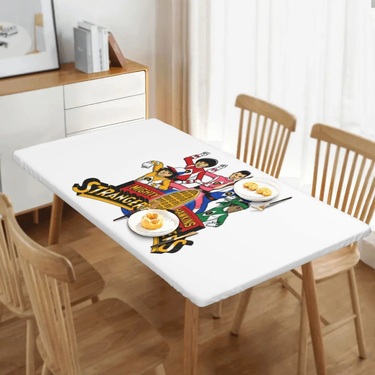 Stranger Rangers Customized Rectangular Tablecloth Waterproof Table Cover for Festival Party Decorations Table Cloth