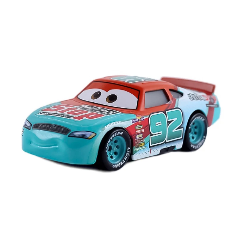Pixar Cars Kid Toy Disney Anime Figure The King Racing Lightning McQueen 1:55 Die Cast Cartoon lega veicolo bambino regalo di compleanno