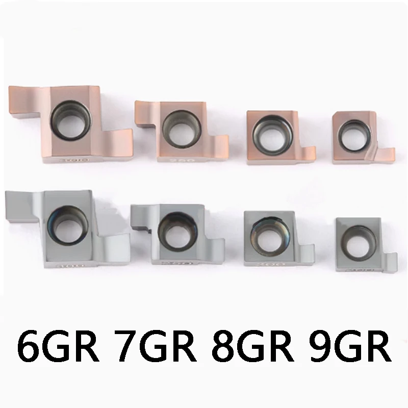 

10pcs 6GR 7GR 8GR 9GR 050 100 150 200 250 300 400 Carbide Insert CNC Lathe Small Inner Hole Slotted Blade Grooving Turning Tools