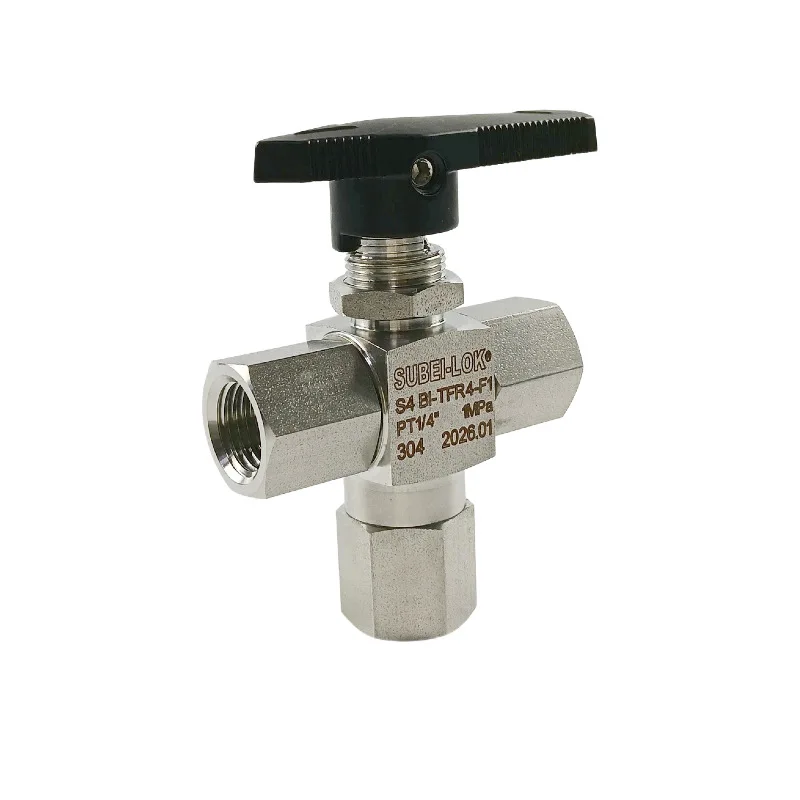 304 Stainless Steel Internal Thread Three-way Ball Valve Industrial Pipeline Reversing Diverter Valve