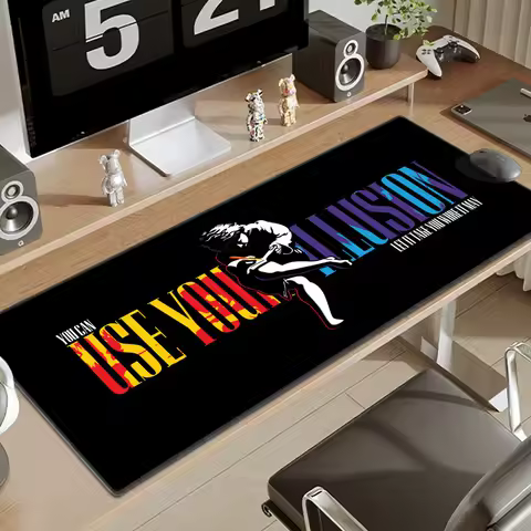 Rock Band Guns N Roses Use Your Illusion I Mousepad Computer Laptop Gamer Pad PC Gaming Accessories Desk Mats