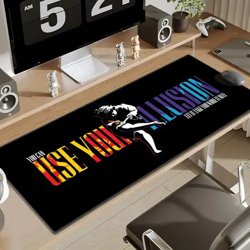 Imagen 1 del producto Alfombrilla de ratón Rock Band Guns N Roses Use Your Illusion I, alfombrilla para ordenador portátil, accesorios para juegos de PC, alfombrillas de escritorio