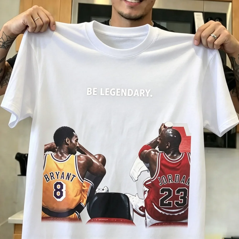 2026 New  Be Legendary Basketball Themed Unisex T-shirt Vintage Oversized Short Sleeve Casual Streetwear Tee