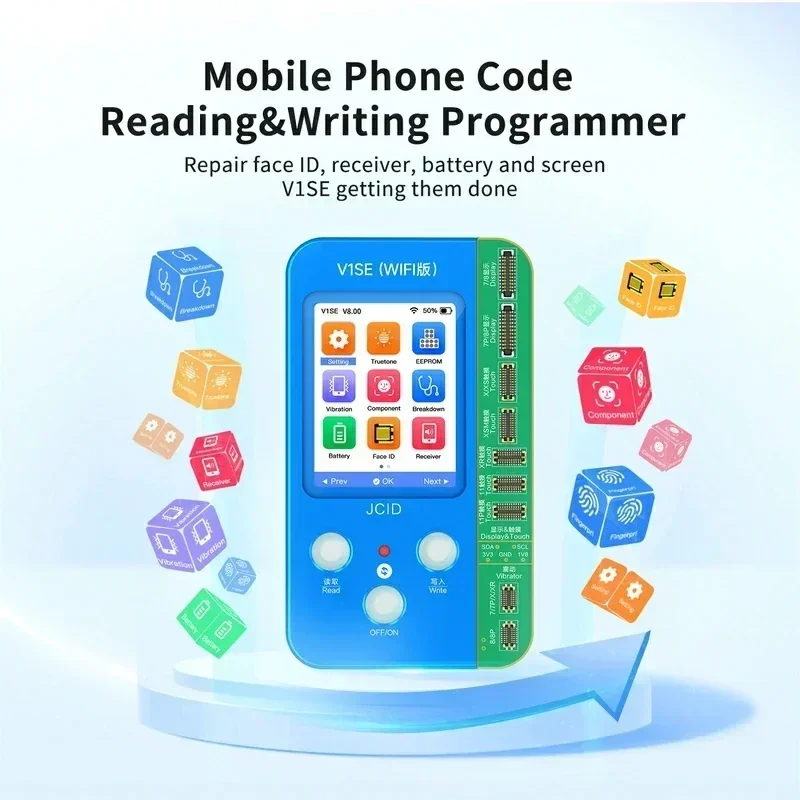 JC V1SE Điện Thoại Di Động Đọc Mã Lập Trình Viên Cho iPhone 13 12 11 ProMax X 8 Toàn Năng Pin Vân Tay Máy In đọc Sách Công Cụ