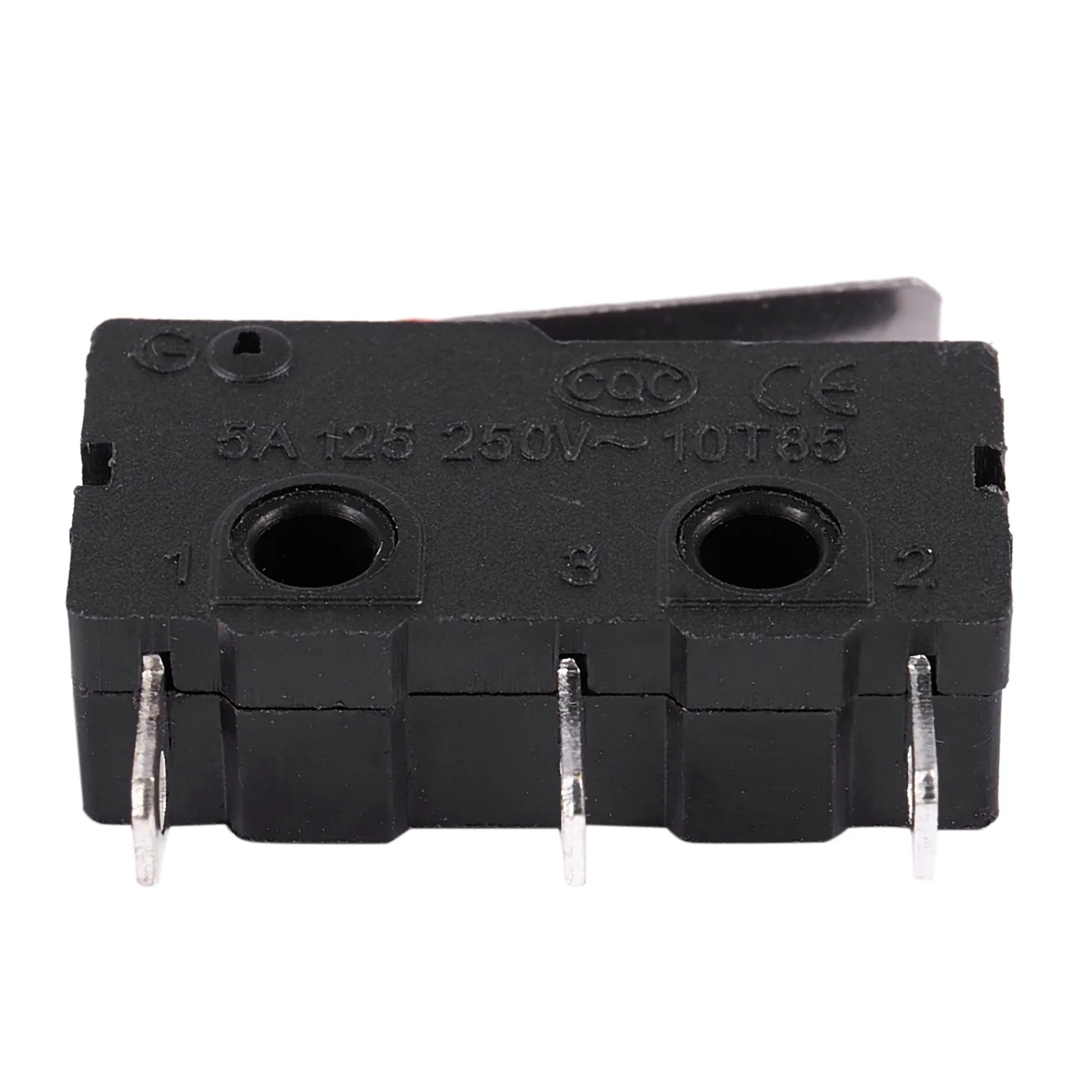 40 pezzi AC 125 V 250 V 5 A SPDT microinterruttore momentaneo in plastica a 3 pin nero + argento